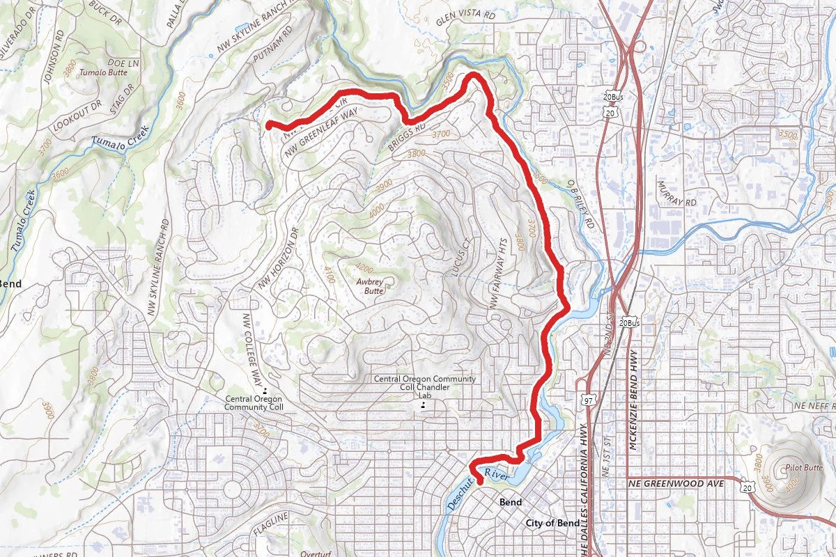 Mirror Pond via Deschutes River Trail