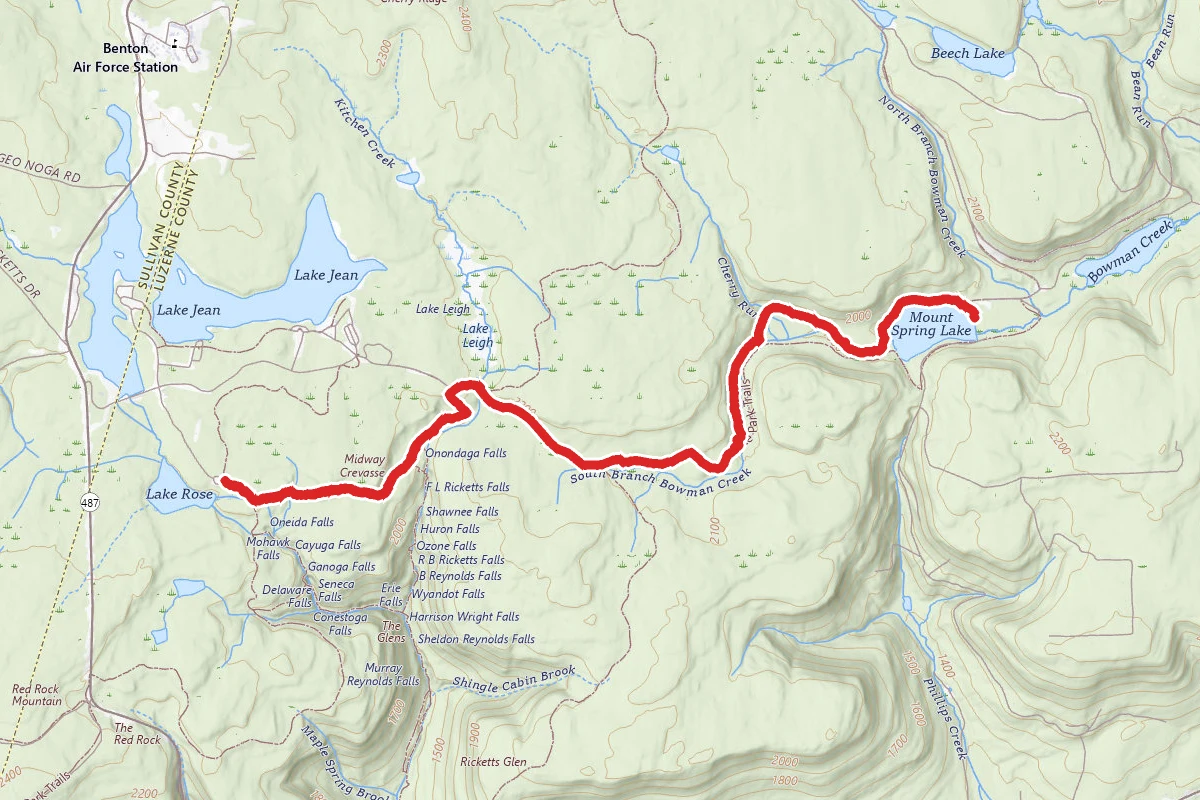 Mountain Springs Trail via Highland Trail