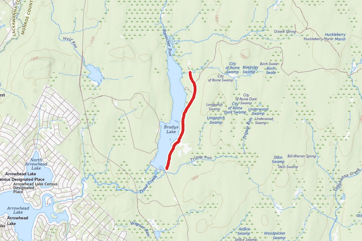 Brady's Lake Shore Trail