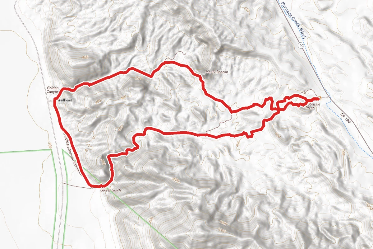 Golden Canyon and Gower Gulch Loop via Zabriskie Point