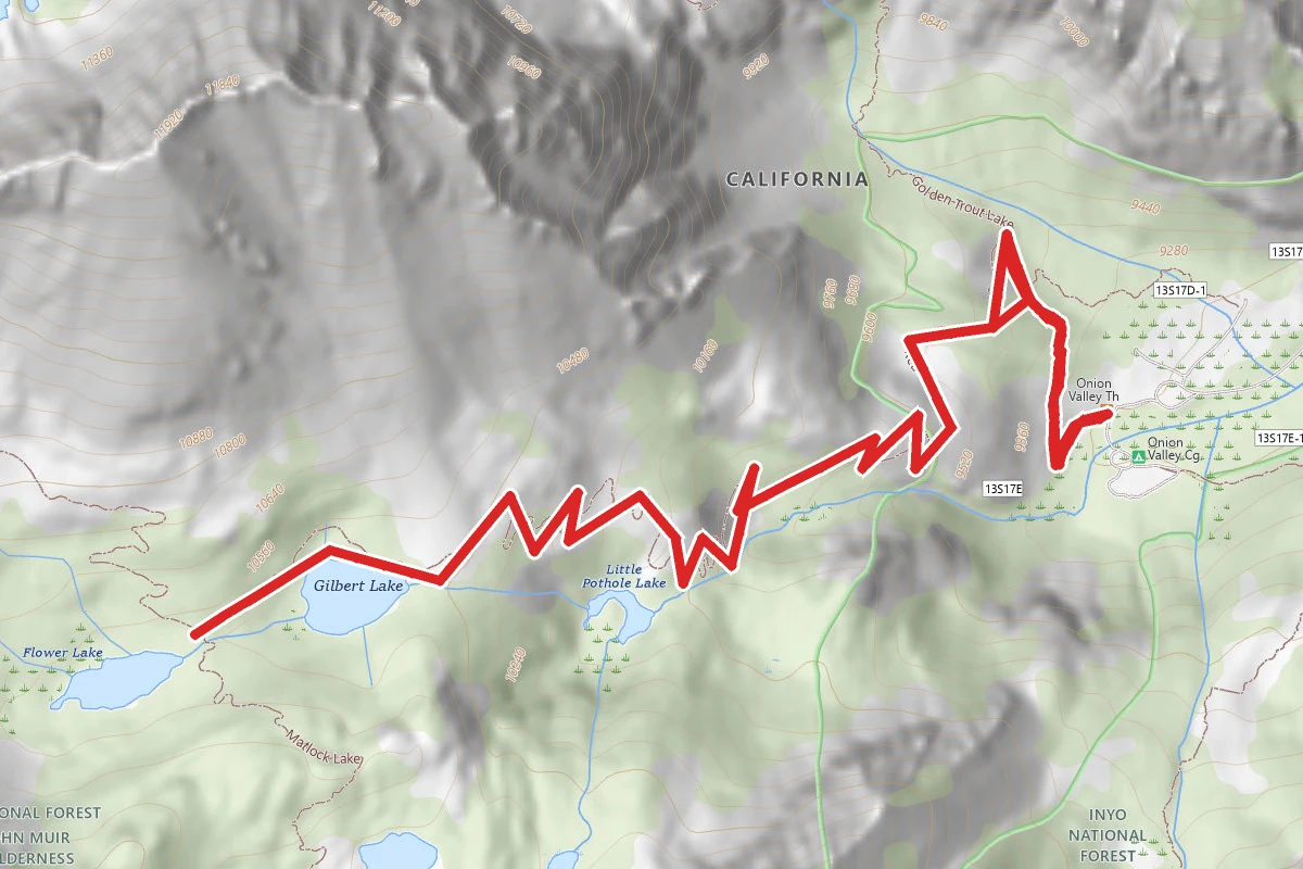 Onion Valley Campground to Flower Lake