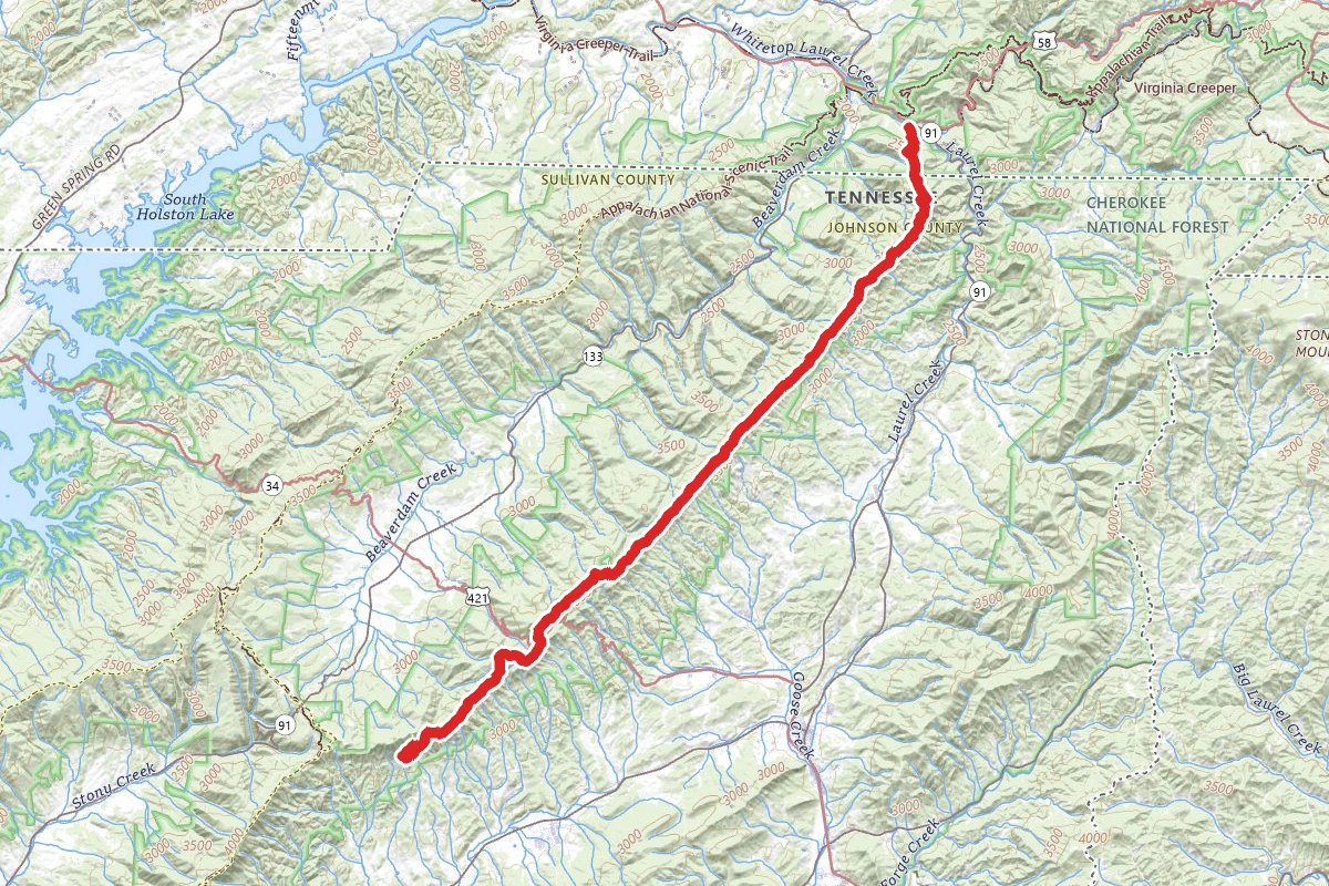 Iron Mountain Trail South to North