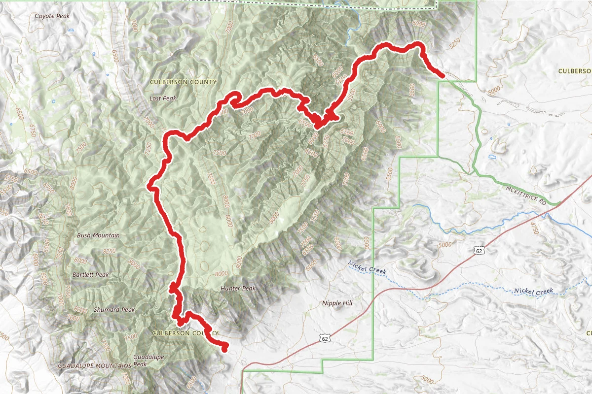 Tejas Trail to Mckittrick Canyon