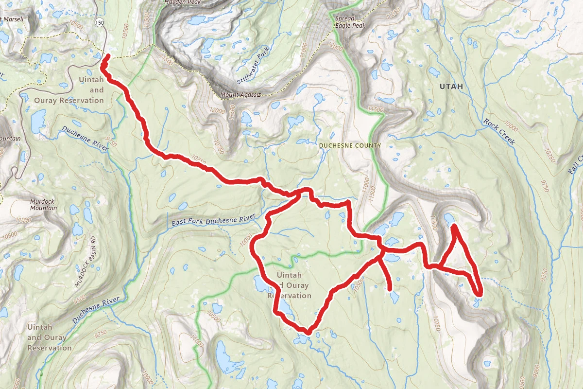 Pinto, Governor Dern, Allen, Daynes, Thompson, Four Lakes Basin Loop