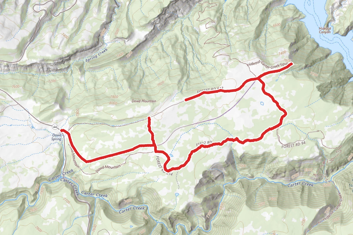 Hideout Canyon and Dowd Mountain Overlook OHV Loop