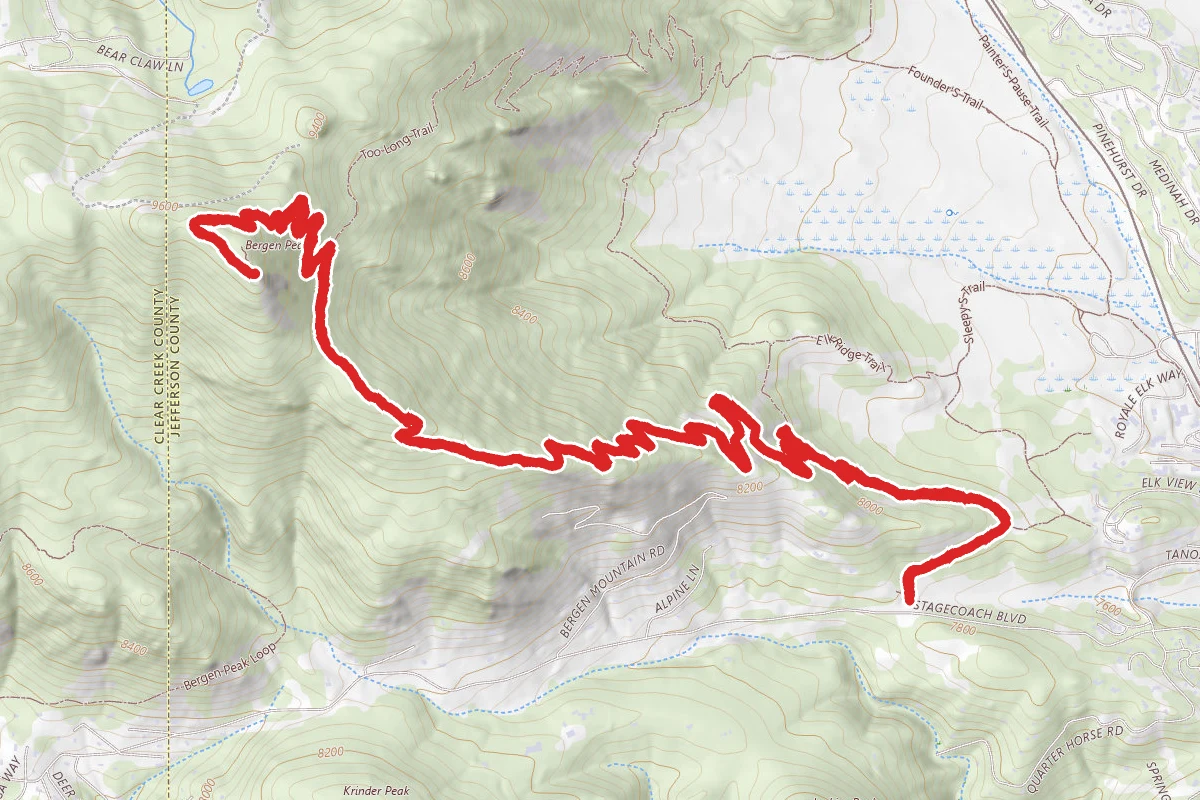 Meadow View and Bergen Peak Trails