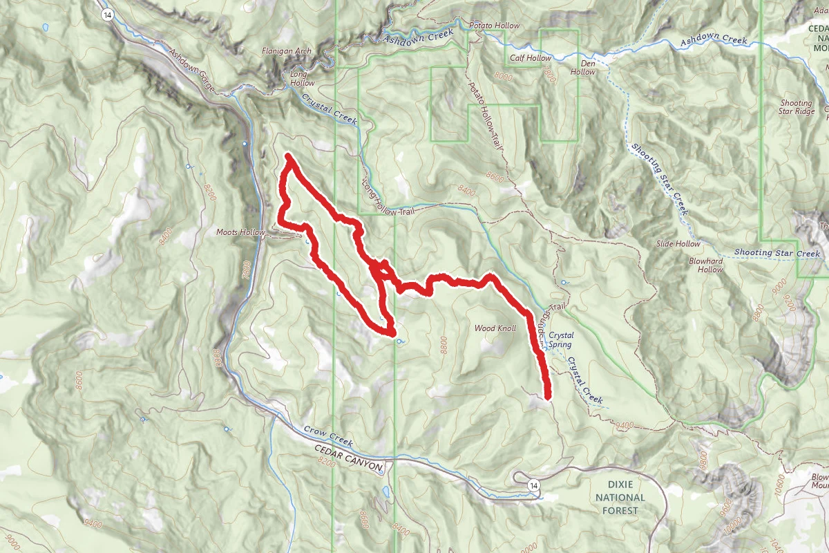 Crystal Springs to Blowhard Trail