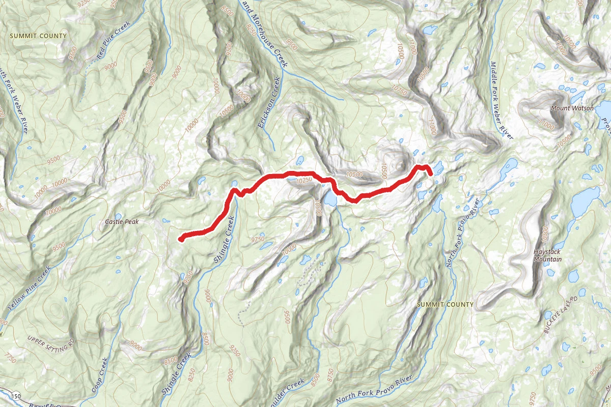 Upper Setting Trail to Big Elk Lake and Island Lake