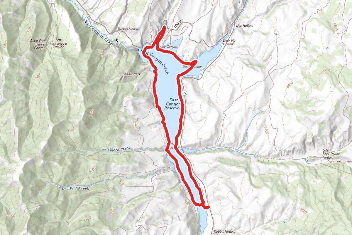 East Canyon Paddling Route