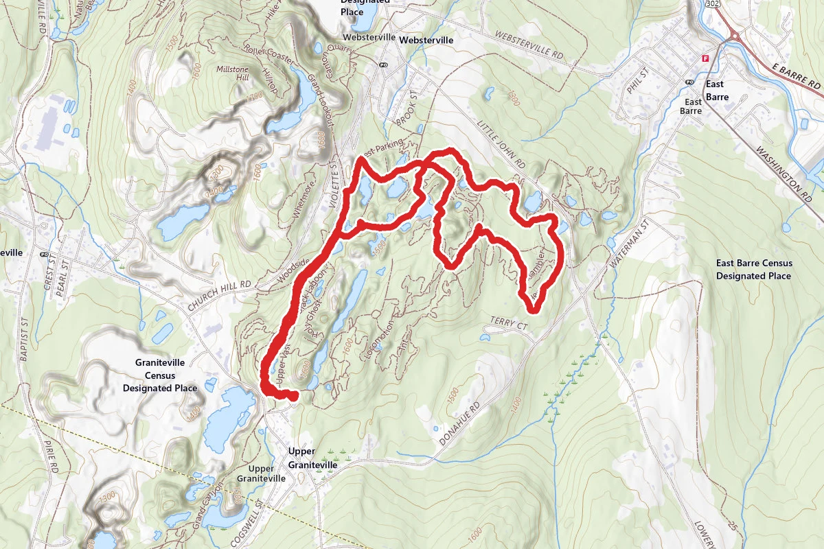 Westside, Link, Vast and #6 Trail Loop