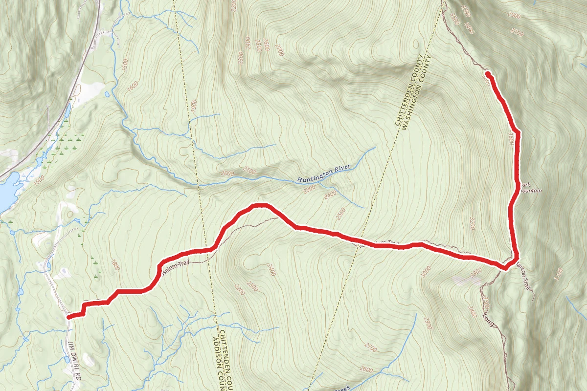 Jerusalem Trail to Stark's Nest at Mount Stark Summit