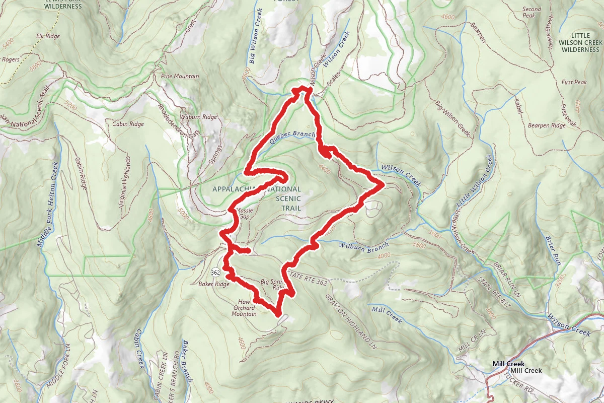 Appalachian, Little Pinnacle and Haw Orchard Mountain Loop