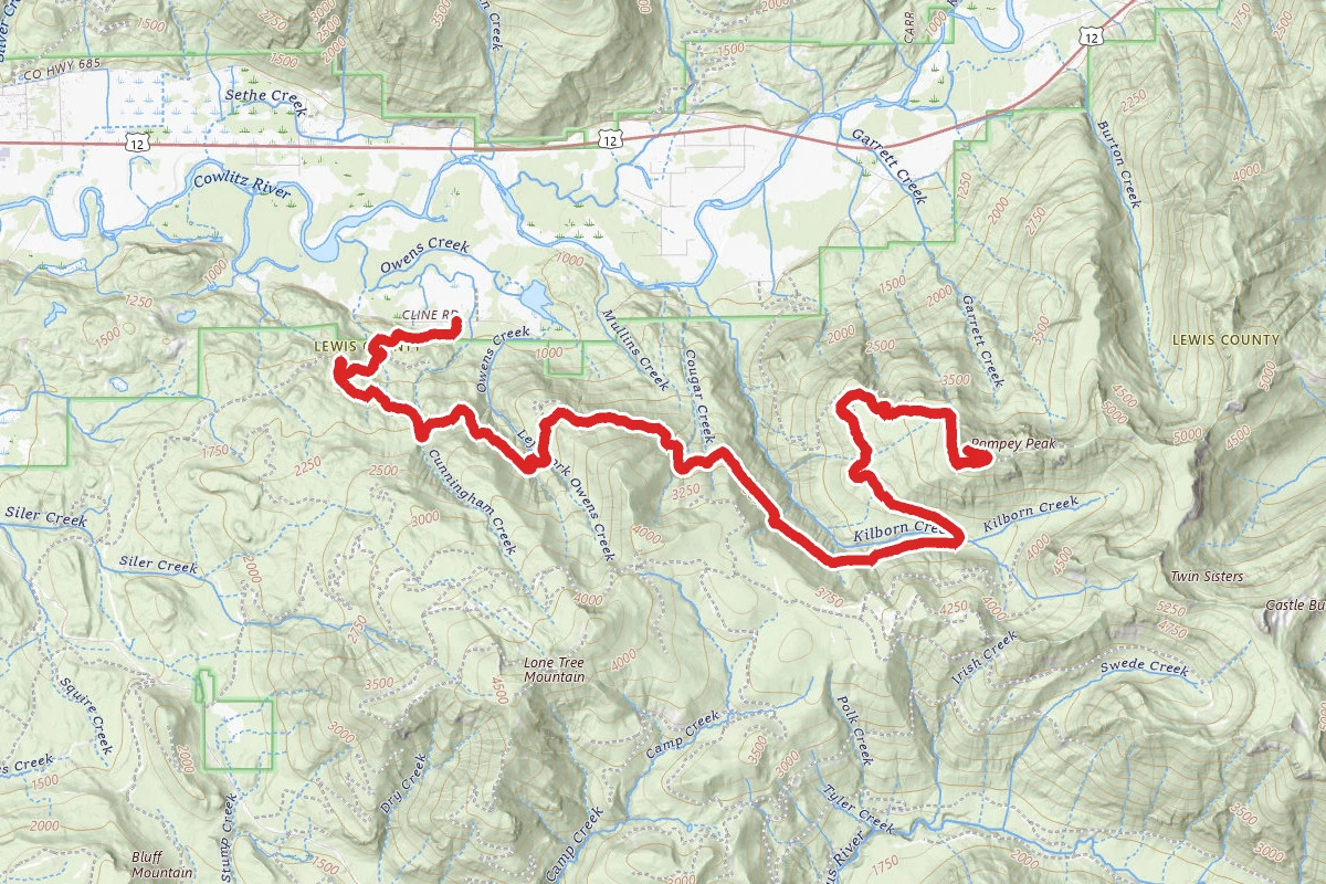 Pompey Peak via Forest Road #2304
