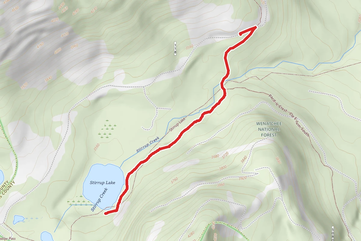 Stirrup Lake via PCT