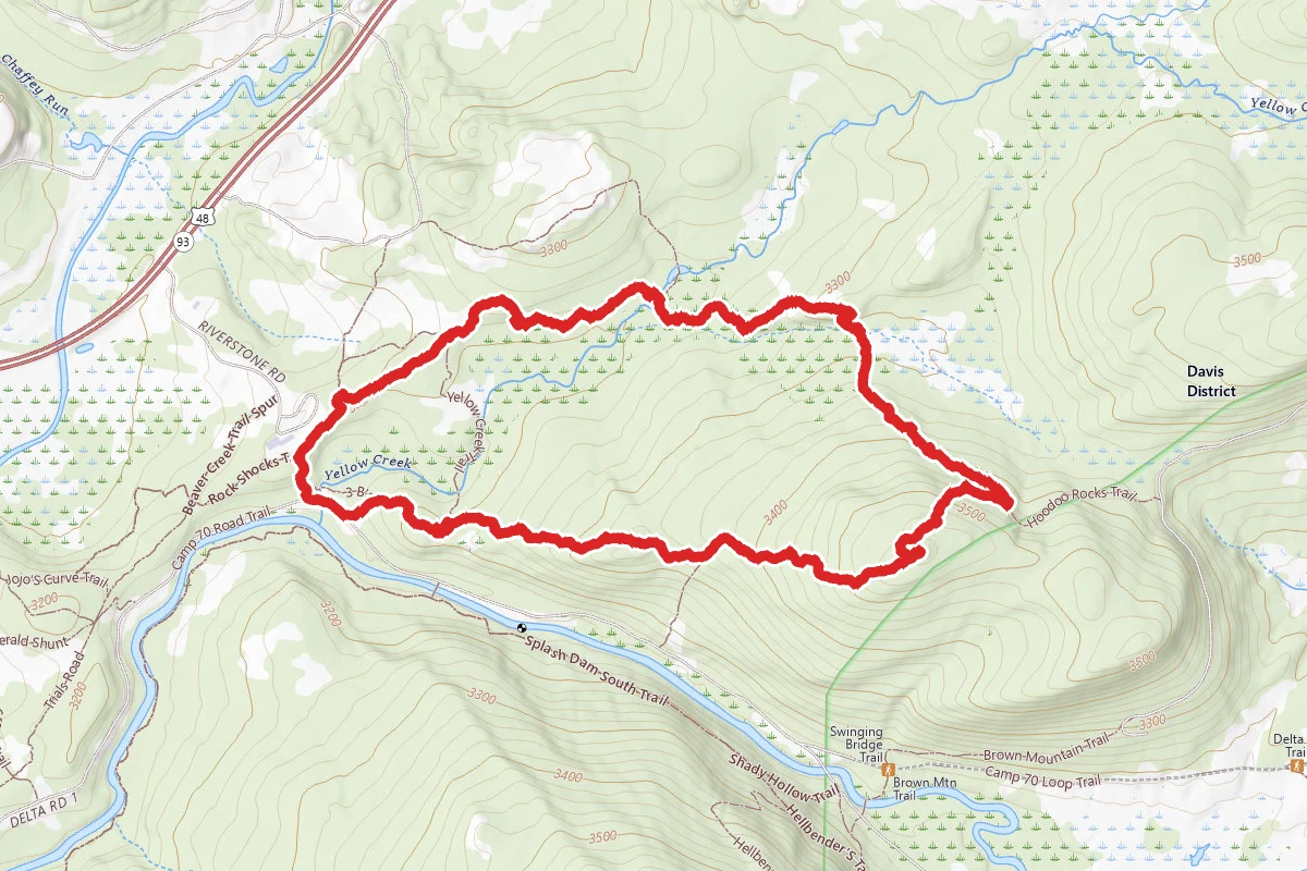 Hoodoo Rocks, Moon Rocks, Trails Road Loop