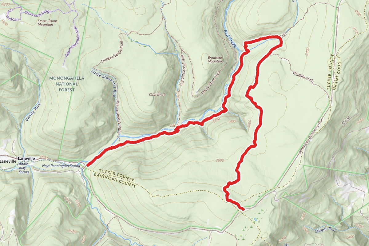 Rohrbaugh to Fisher Spring Run to Red Creek
