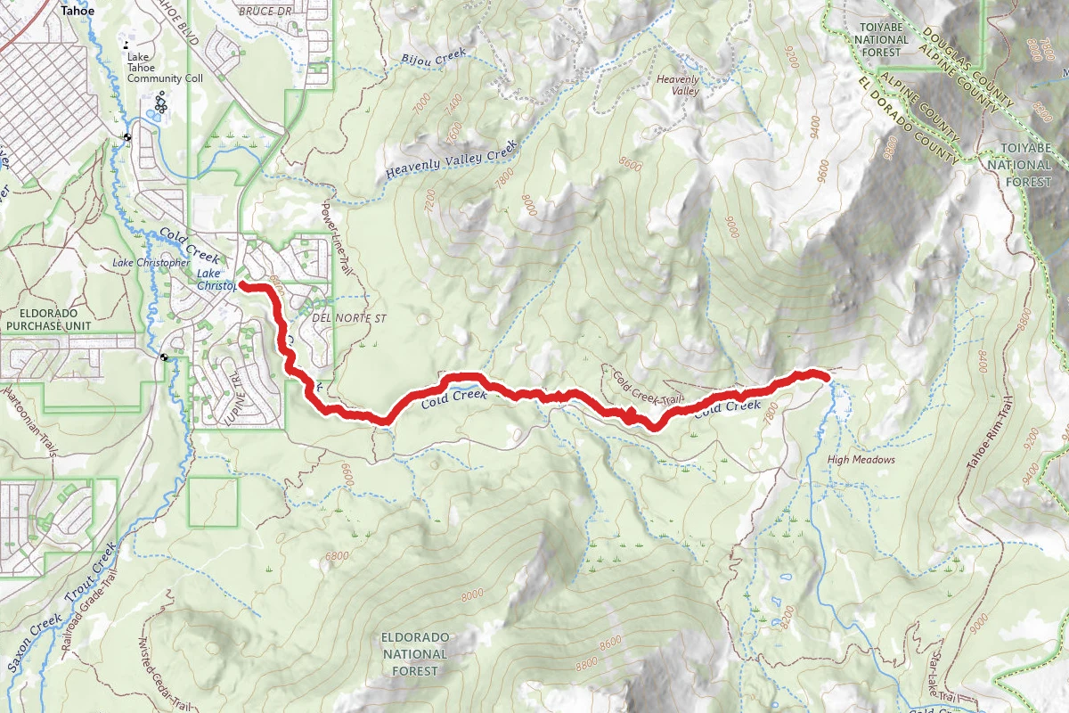 Cold Creek Trail to High Meadows