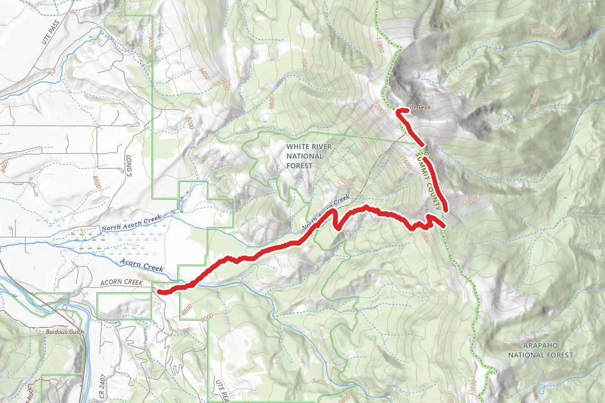 Acorn Creek to Ute Peak
