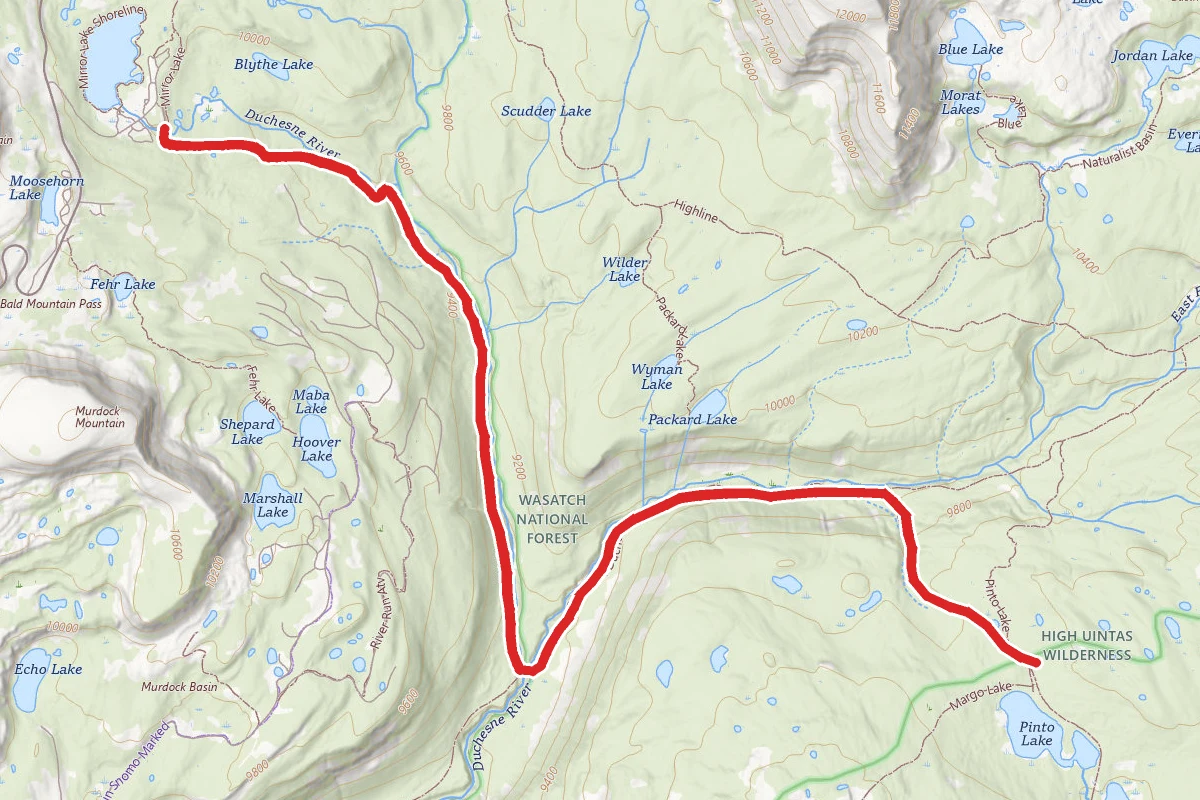 Skinner Cutoff Trail Via Duchesne River Trail