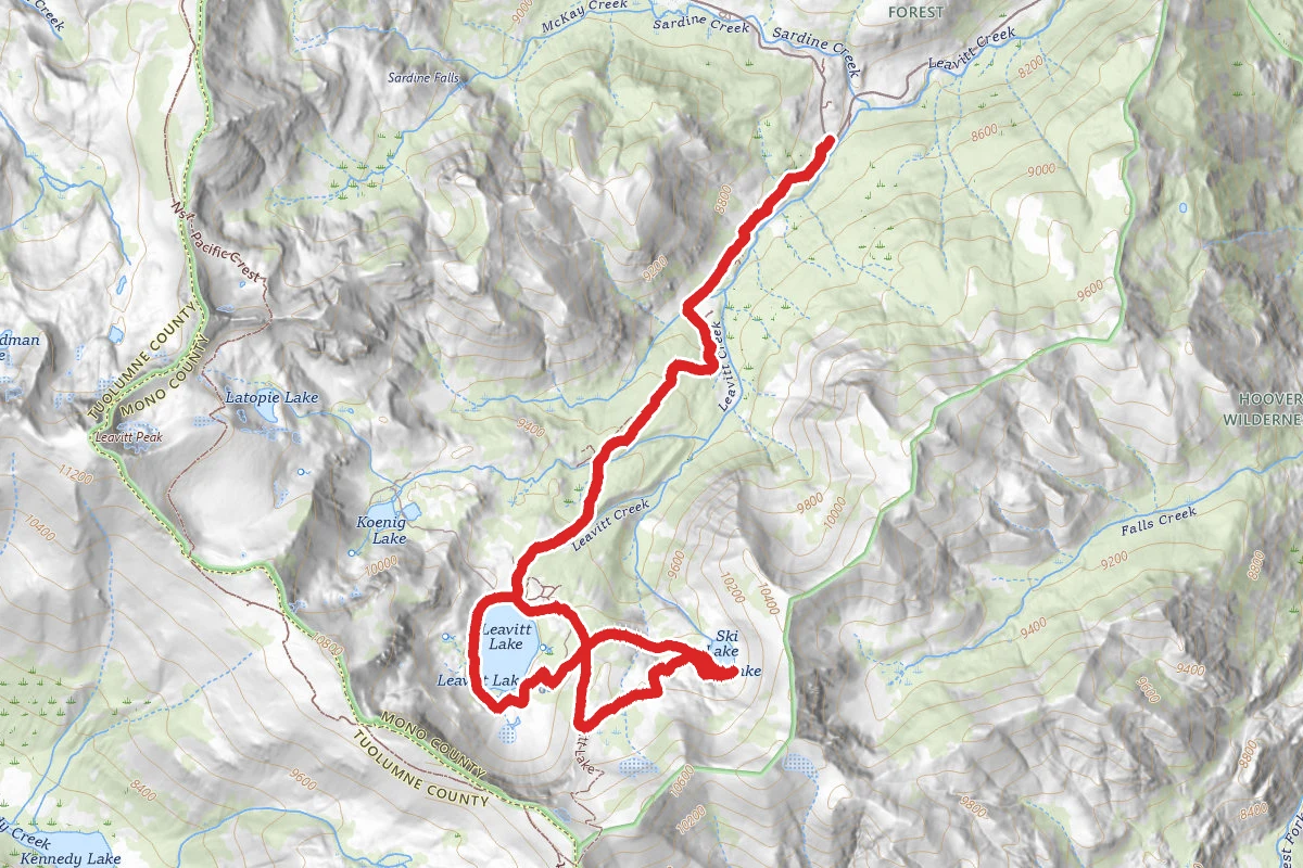 Ski Lake and Leavitt Lake