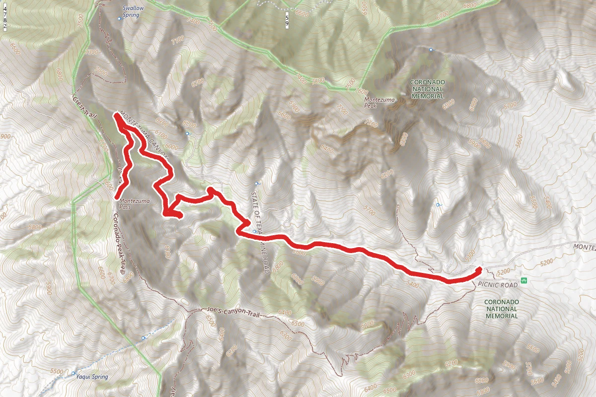 Montezuma Pass Road Hike