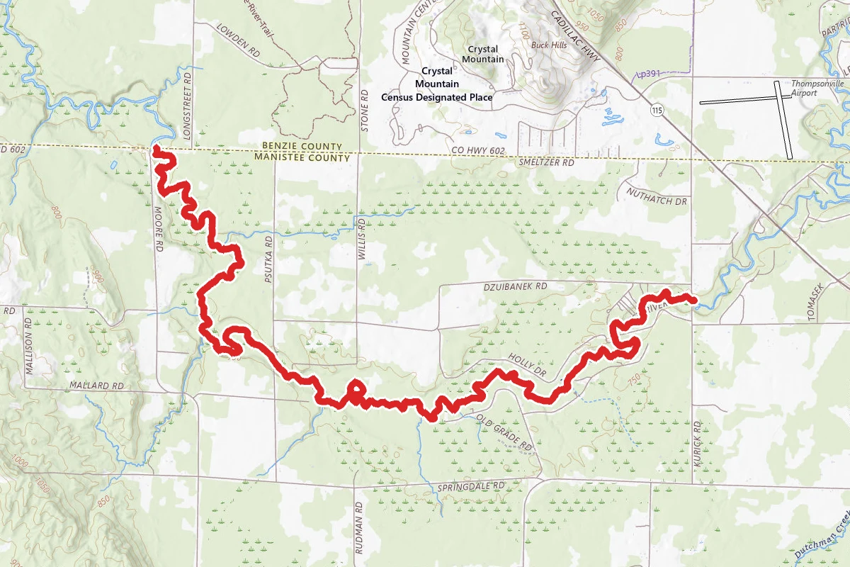 Betsie River Paddle Route