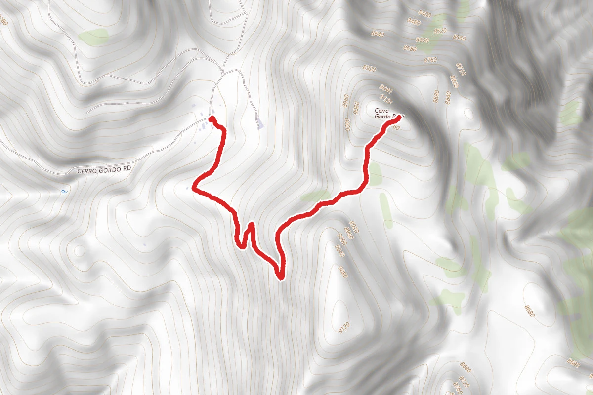 Cerro Gordo Peak Trail