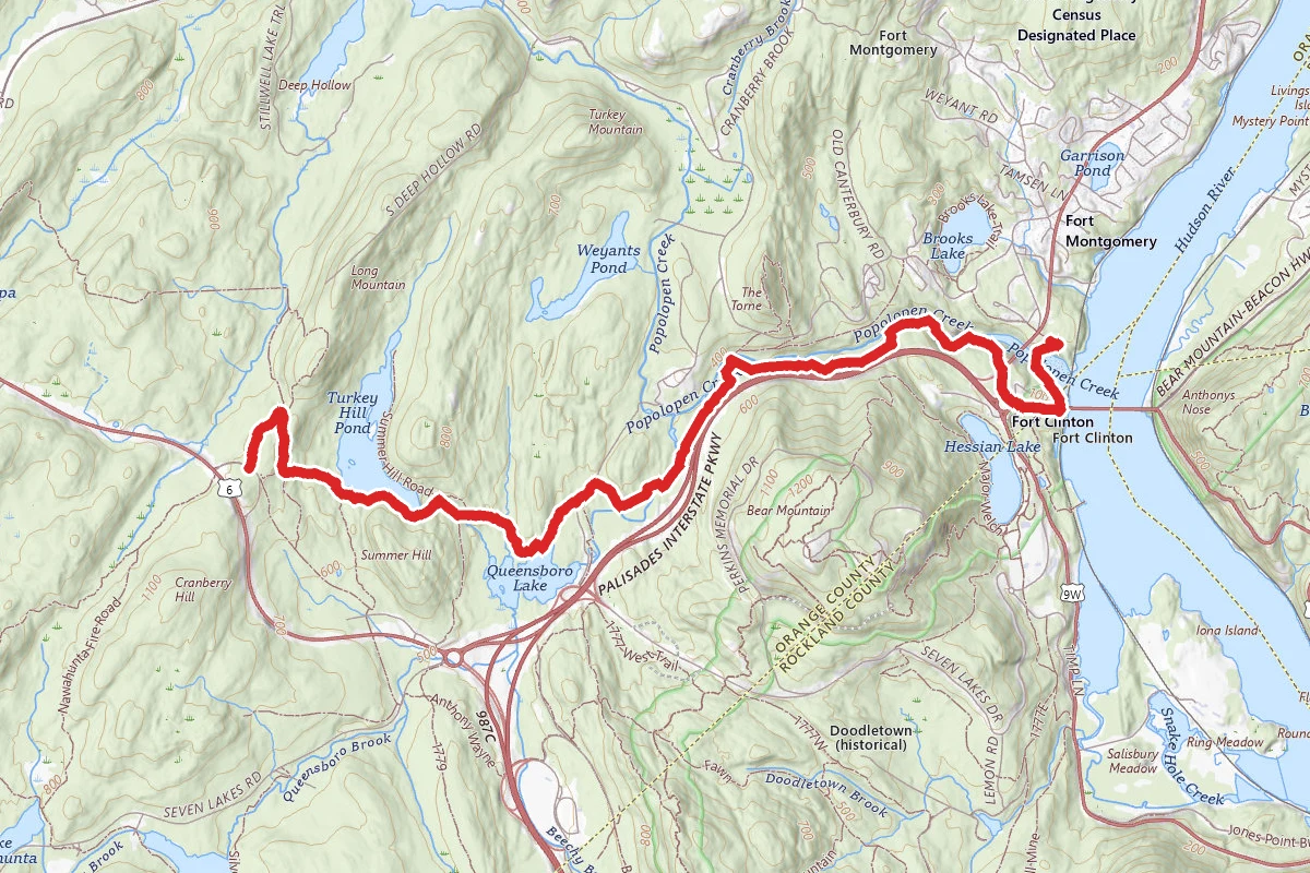 Popolopen Gorge to Fort Montgomery