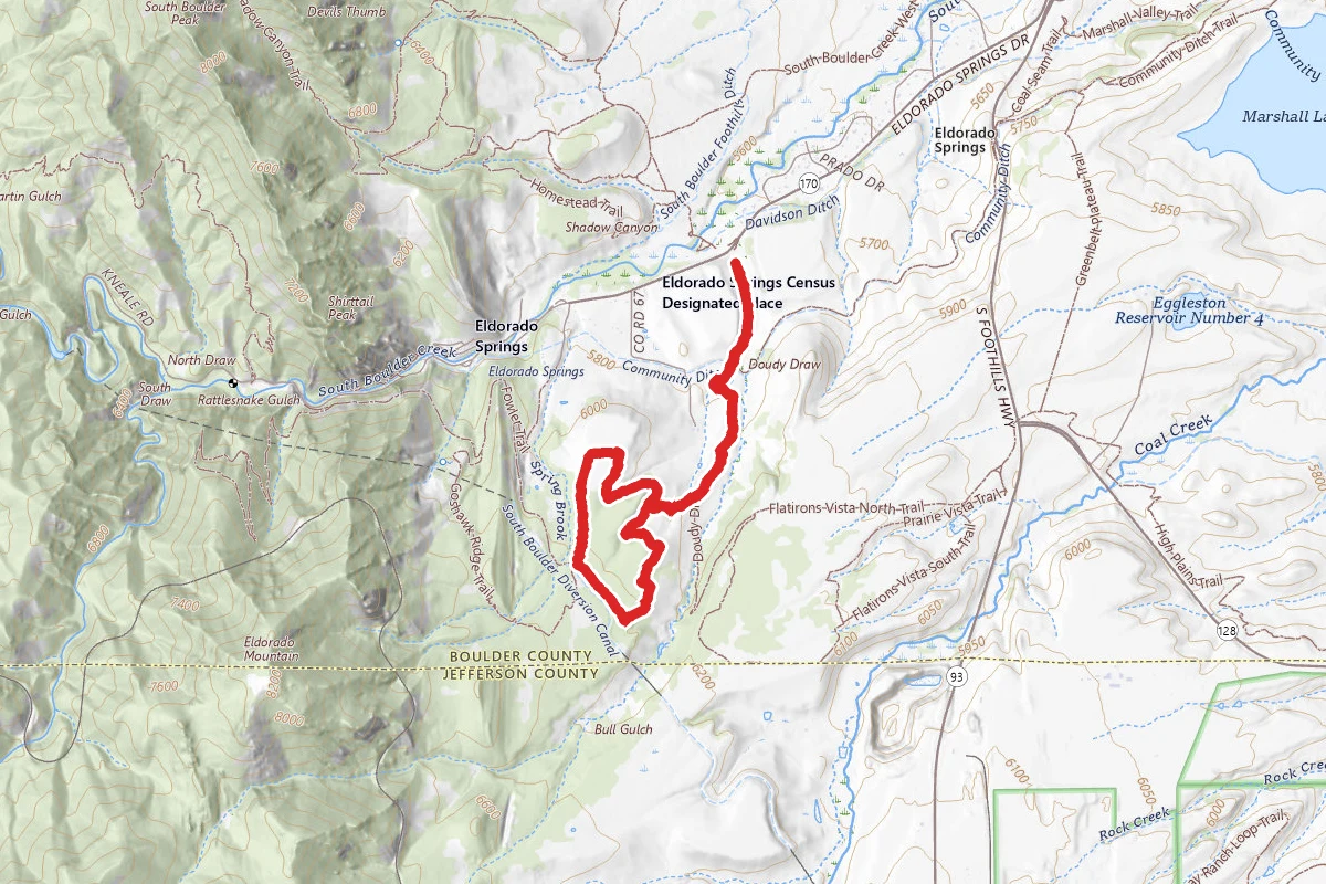 Doudy Draw and Spring Brook Loop Trail