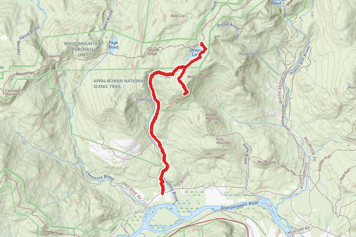 Dream Lake and Bald Cap Peak Trail