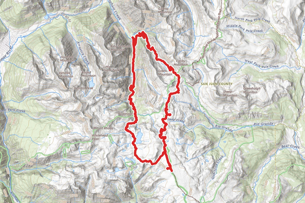 Highland Lakes, Continental Divide Loop