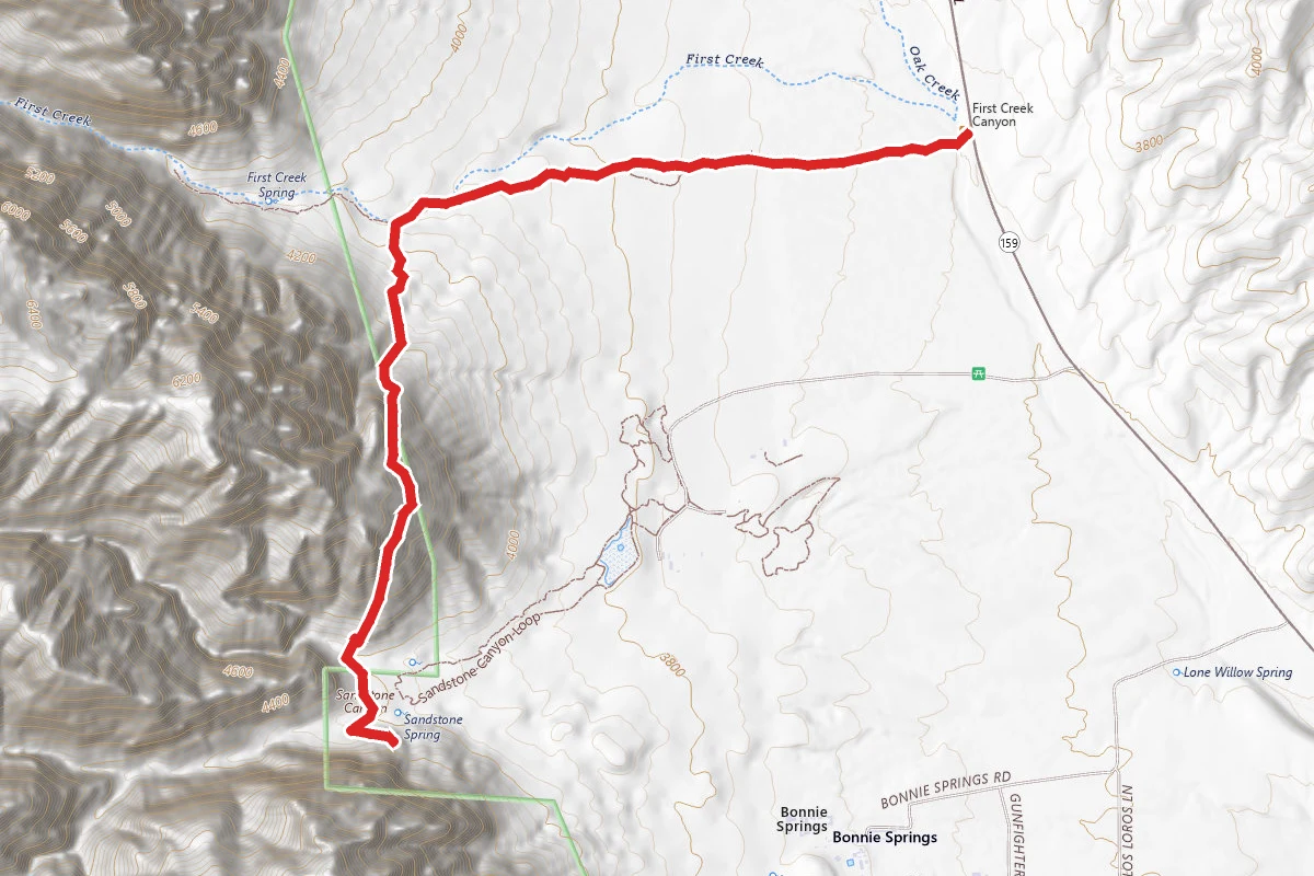 Sandstone Springs via First Creek Trail
