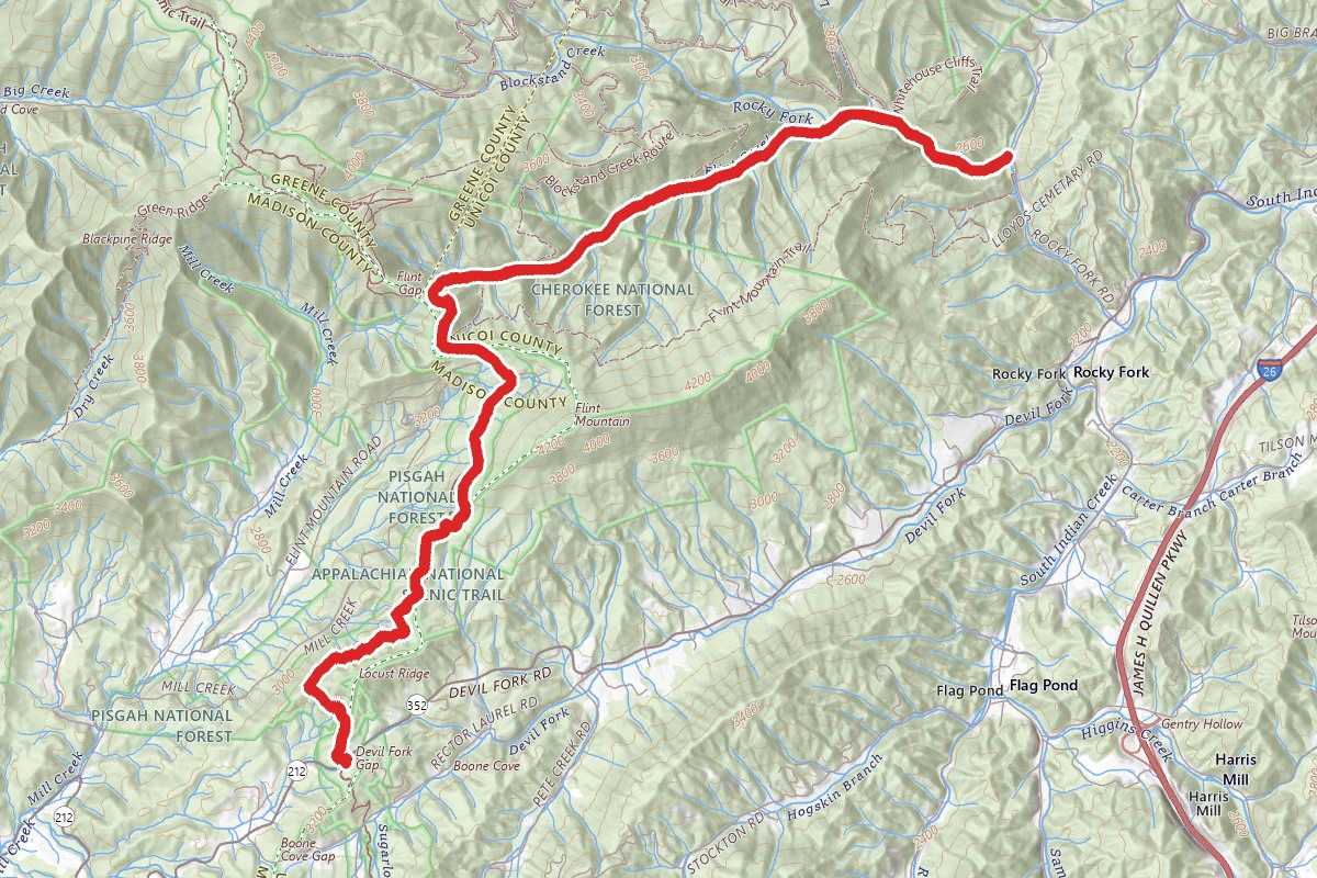 Rocky Fork to Devil's Gap