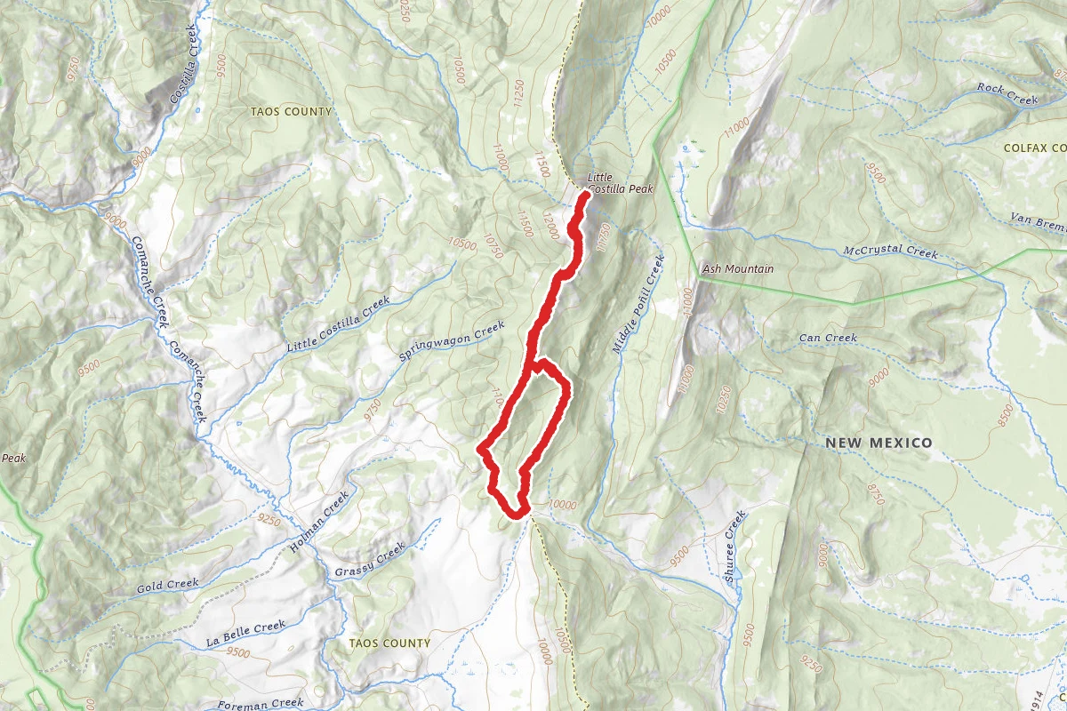Little Costilla Peak via Middle Ponil