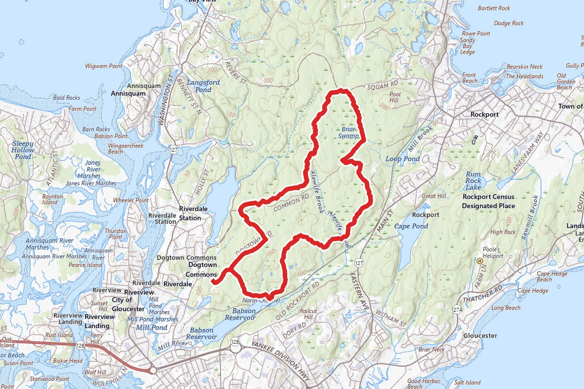 Babson Boulder, Tarr Trail and Common Road