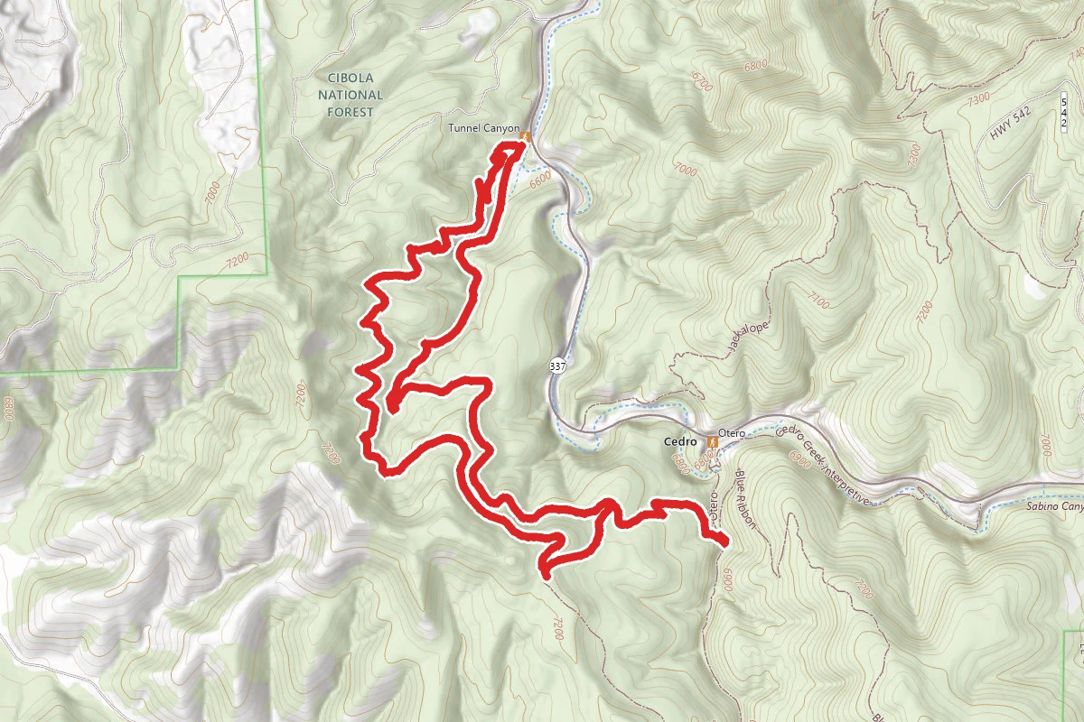 Tunnel Canyon, West Ridge, and Birdhouse Ridge Trail Loop