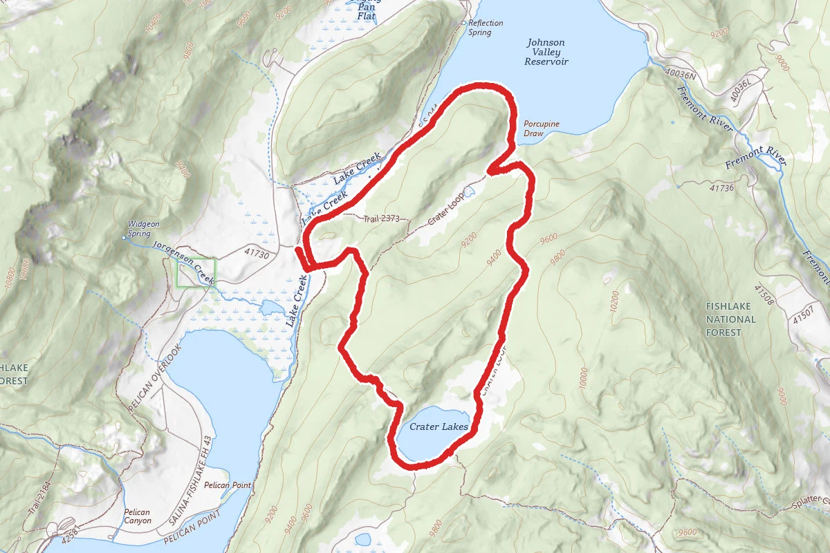Crater Lake and Johnson Reservoir Loop