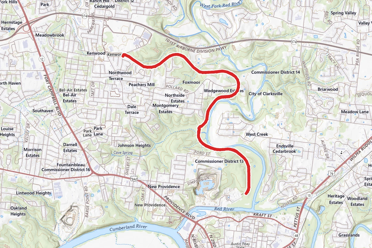 Clarksville Greenway (Mary's Oak Trailhead)