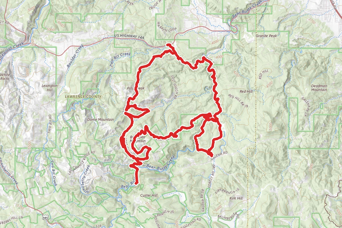 Blue Trail, Bear Den Mountain and Butte Creek OHV Loop