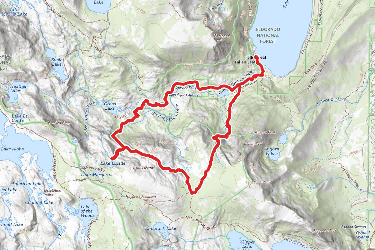 Triangle, Lost, Lucille Lakes Loop