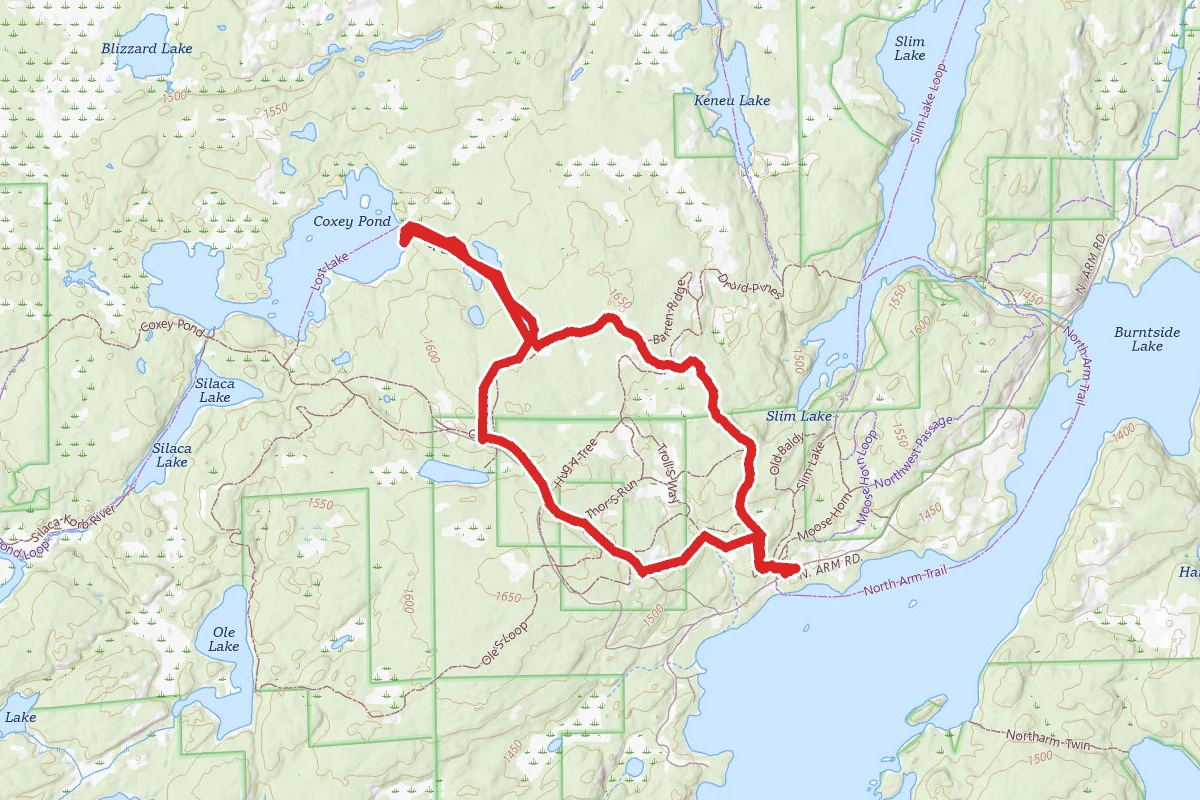 North Arm Coxey Pond loop