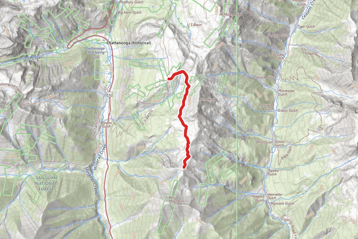 US Basin to Nancy's Grassy Peak