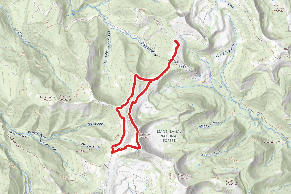 North Tent Mountain from Spring City Canyon