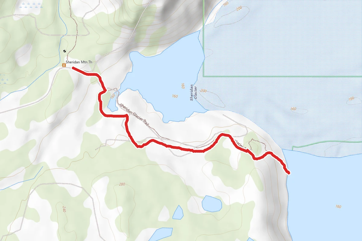 Sheridan Glacier Lake Trail