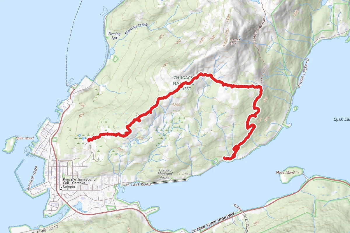 Crater Lake Trail and Pack Trail to Tripod Hill