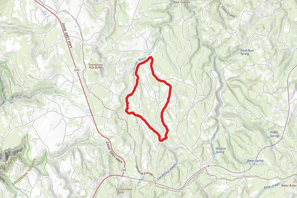 Corduroy Wash and Hicks and Duncan Canyon Loop