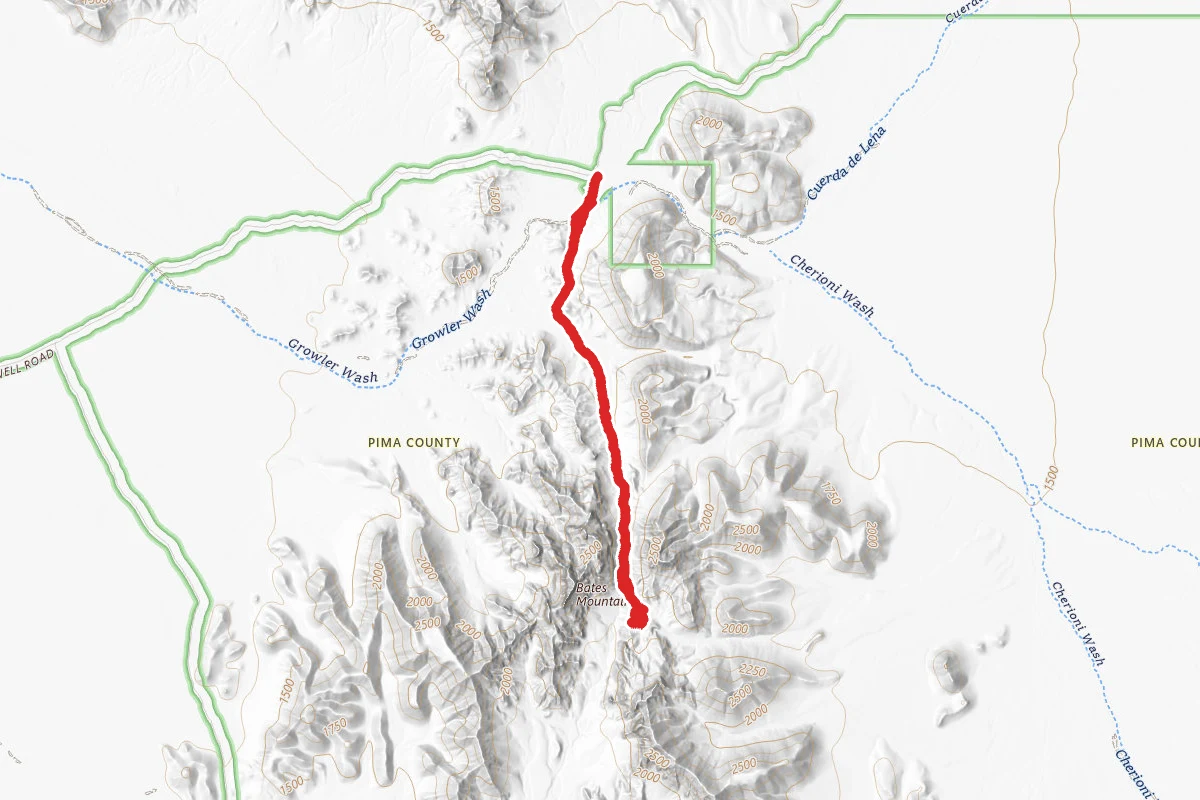 Kino Pass to Kino Peak and Bates Mountains