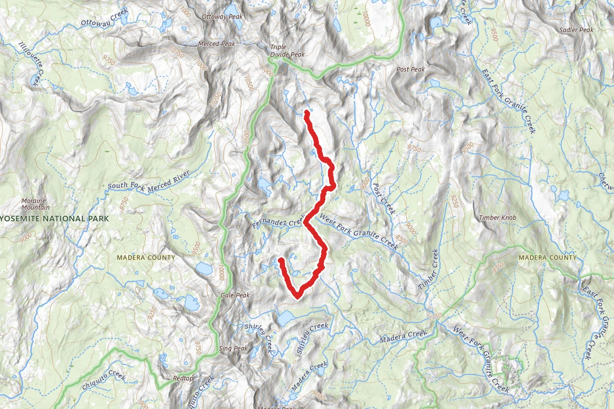 Rainbow Lake to Slab Lakes