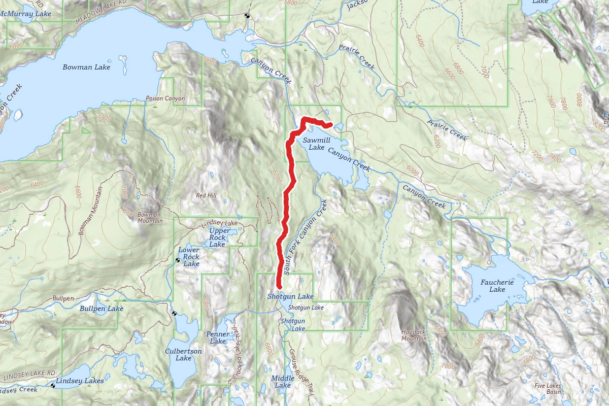 Shotgun Lake via Grouse Ridge Trail