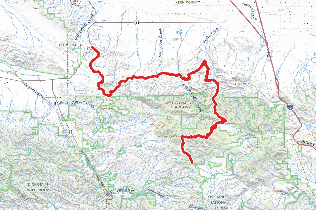 North Fork Trail to McGill Trail to Klipstein Canyon Road